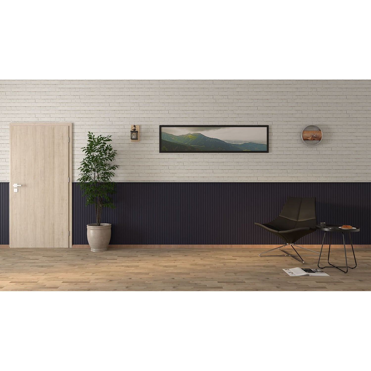 Bangu Dekoratif Duvar Paneli ( 54 X 105 Cm ) Boyanabilir Ahşap 10 Mm Ham Mdf Duvar Paneli
