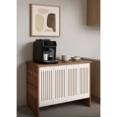 bangu Petek Üstü Kahve Köşesi Dolabı ( 140 cm ) Çok Amaçlı Raf ( Derinlik 47 cm ) BKDM002