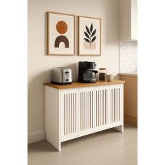 bangu Petek Üstü Kahve Köşesi Dolabı ( 100 cm ) Çok Amaçlı Raf ( Derinlik 47 cm ) BKDM002