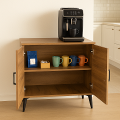 bangu Kahve Köşesi Dolabı ( 80 cm ) Çok Amaçlı Dolap ( Derinlik 47 cm ) Raflı Mutfak Dolabı BKDM005