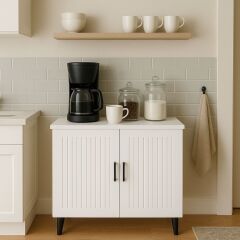 bangu Kahve Köşesi Dolabı ( 60 cm ) Çok Amaçlı Dolap ( Derinlik 47 cm ) Raflı Mutfak Dolabı BKDM006