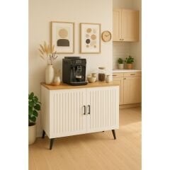 bangu Kahve Köşesi Dolabı ( 60 cm ) Çok Amaçlı Dolap ( Derinlik 47 cm ) Raflı Mutfak Dolabı BKDM006