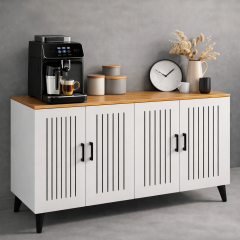 bangu Kahve Köşesi Dolabı ( 120 cm ) Çok Amaçlı Dolap ( Derinlik 47 cm ) Raflı Mutfak Dolabı BKDM006