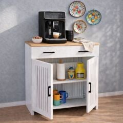 bangu Kapaklı Petek Üstü Kahve Köşesi Dolabı ( Derinlik 32 cm ) Çok Amaçlı Dresuar BPKM009