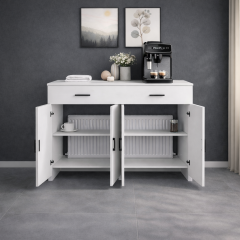 bangu 4 Kapaklı Petek Üstü Kahve Köşesi Dolabı ( Derinlik 47 cm ) Çok Amaçlı Dresuar BKDM009