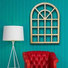 bangu 65 cm x 100 cm Dekoratif Ayna Çerçevesi Cam Ayna Kanallı Boyanabilir 18 mm Ham Mdf