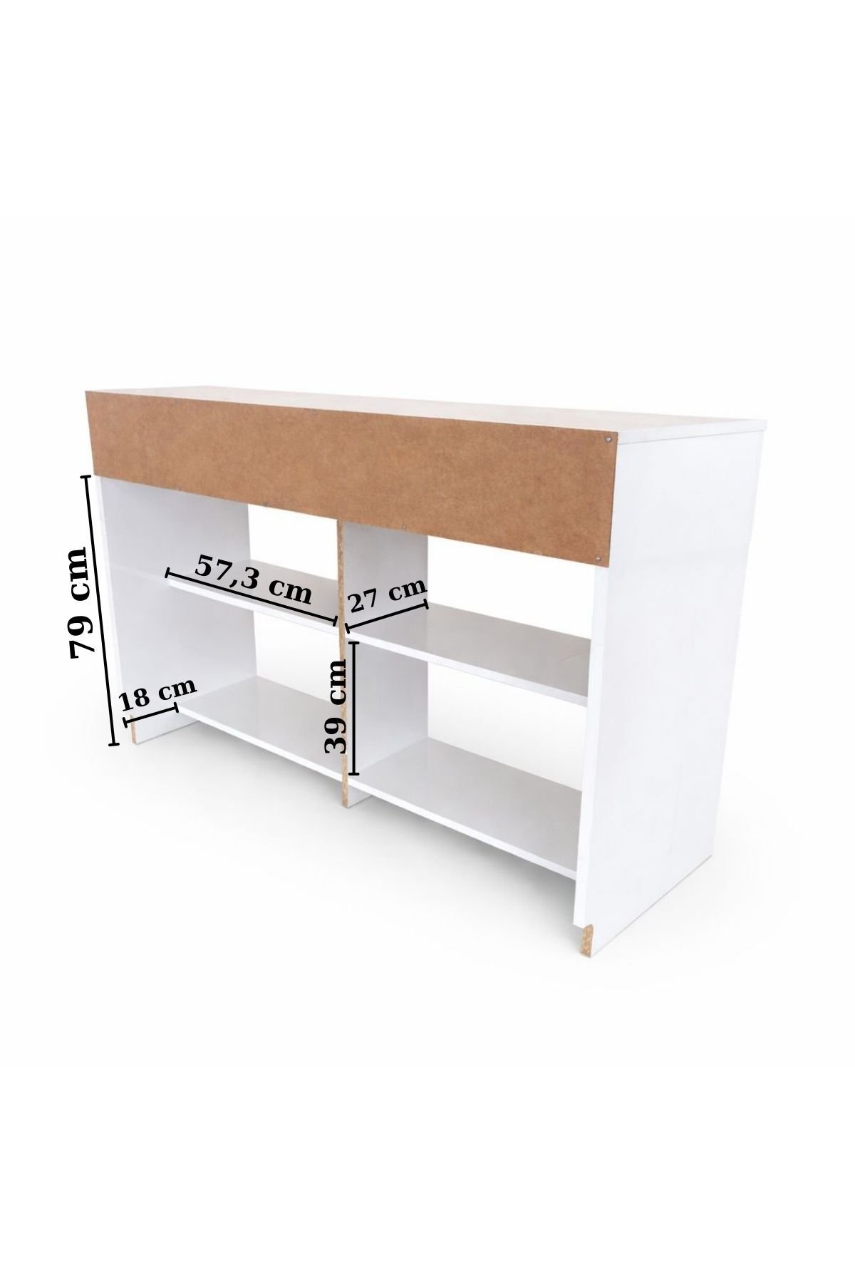 bangu Petek Üstü Kahve Köşesi Dolabı ( Derinlik 47 cm ) Çok Amaçlı Raf BKDM0019 Beyaz - 120 CM