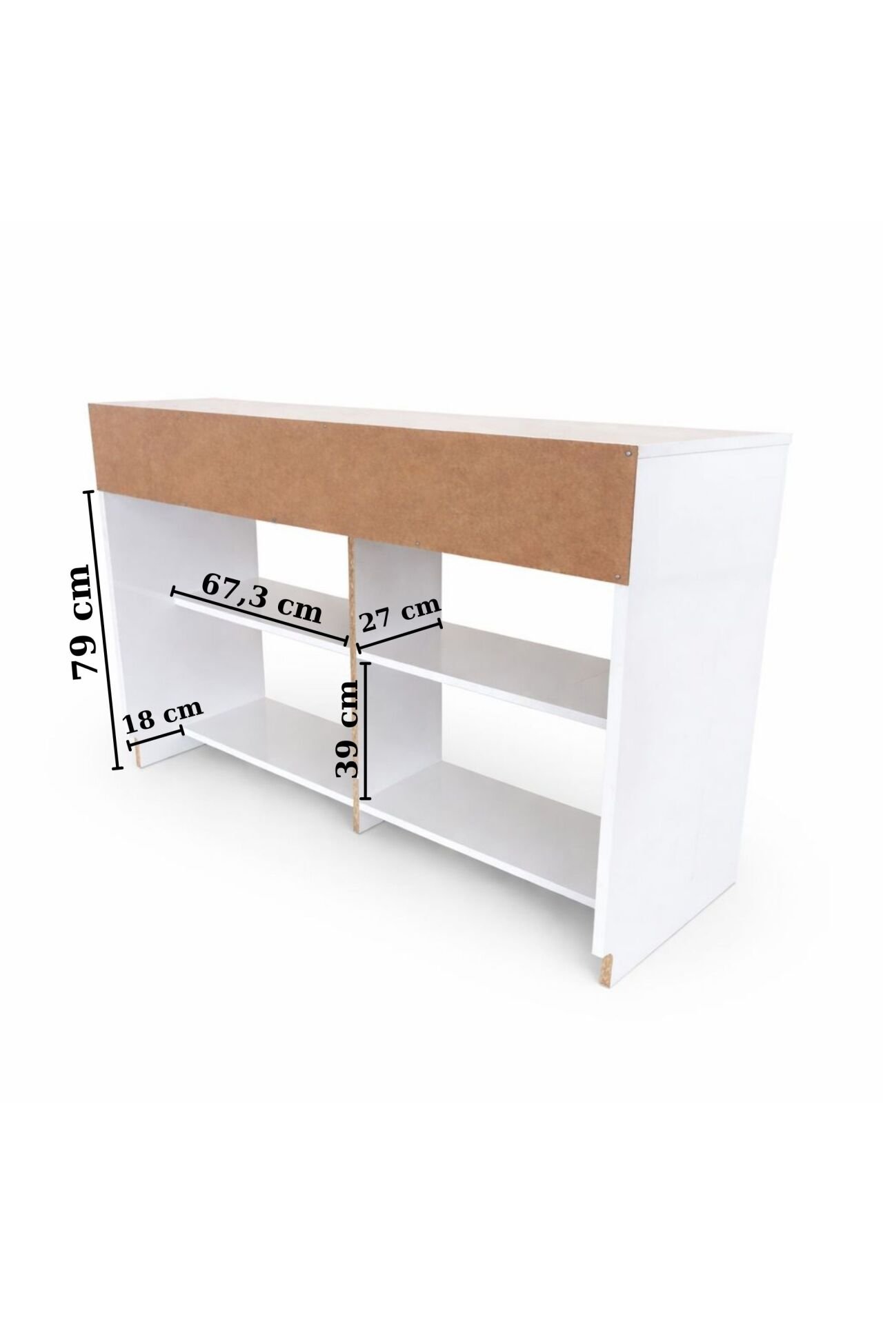 bangu Petek Üstü Kahve Köşesi Dolabı ( Derinlik 47 cm ) Çok Amaçlı Raf BKDM0019 Beyaz - 140 CM